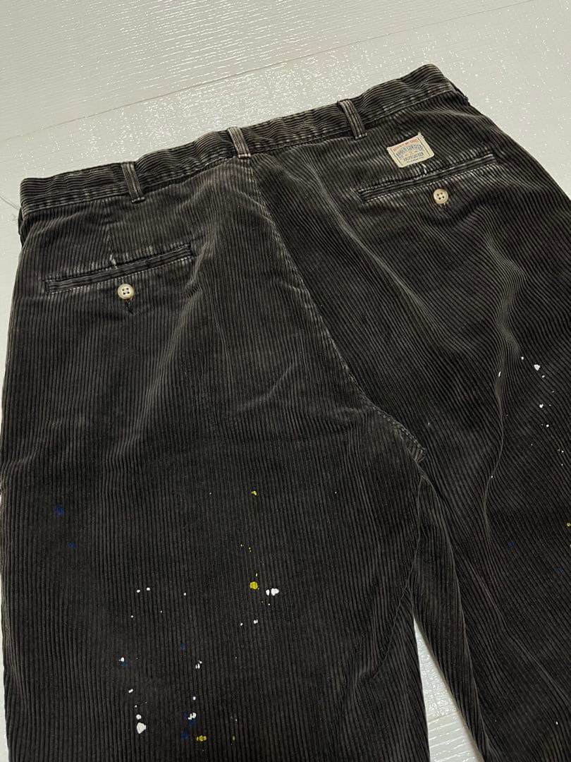 【美品】CHANGES チェンジーズ コーデュロイパンツ タック入りワイドパンツ