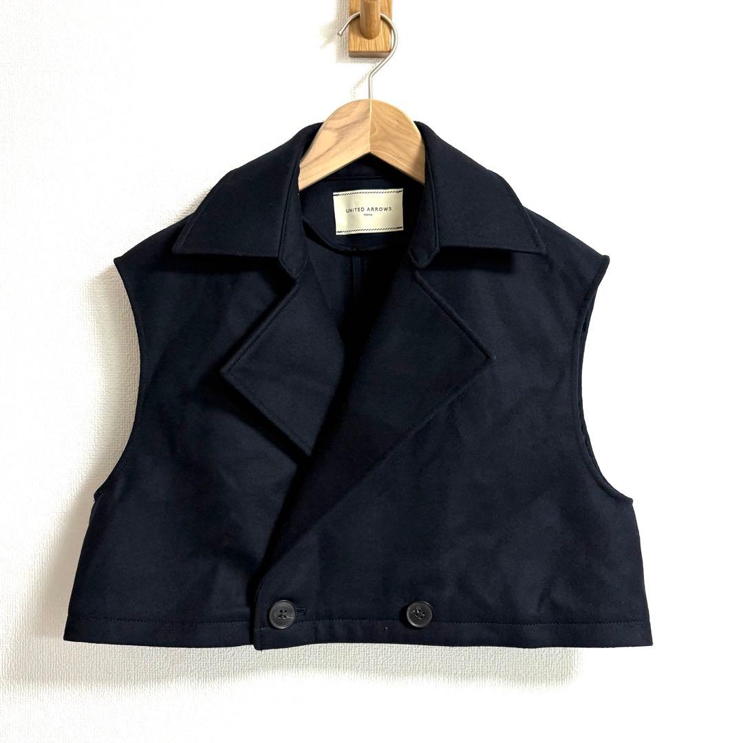 UNITED ARROWS✨ブラック ベスト ショート丈　サイズ36