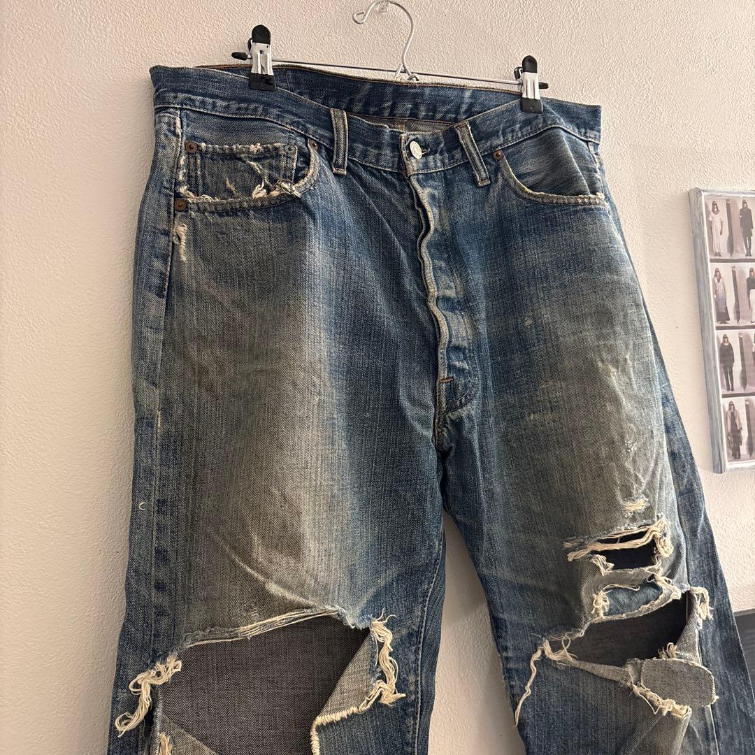 宇*宙様 Levi's 501xx BIG E 66前期 デニムパンツ ダメージ