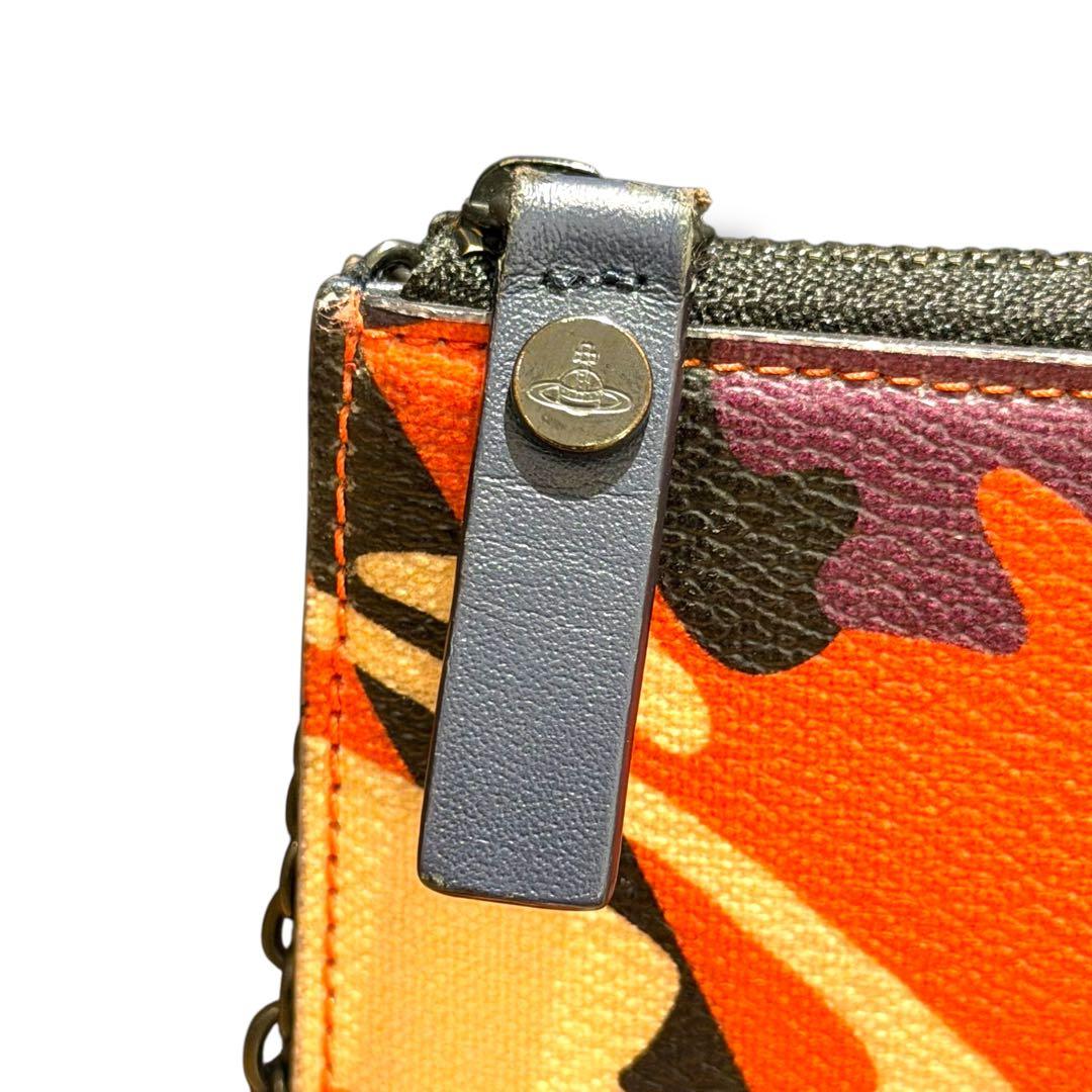美品　ヴィヴィアンウエストウッド　カモフラ　ケース　L字ファスナー　オーブ