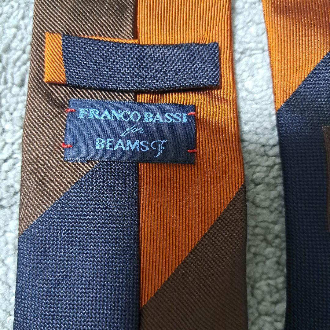 FRANCO BASSI ネクタイ イタリア製 シルク100% 大剣幅8cm