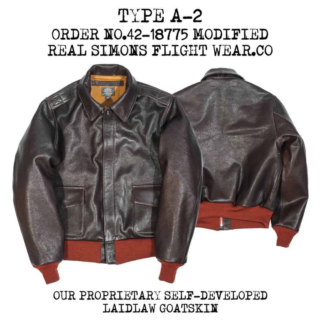 REALSIMONS18775A-2フライトジャケットゴートスキンIDEAL(M