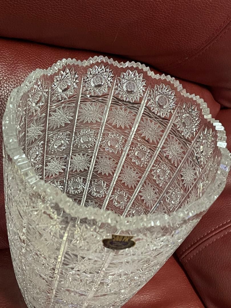 花瓶・フラワースタンド Bohemia crystal 30cm.