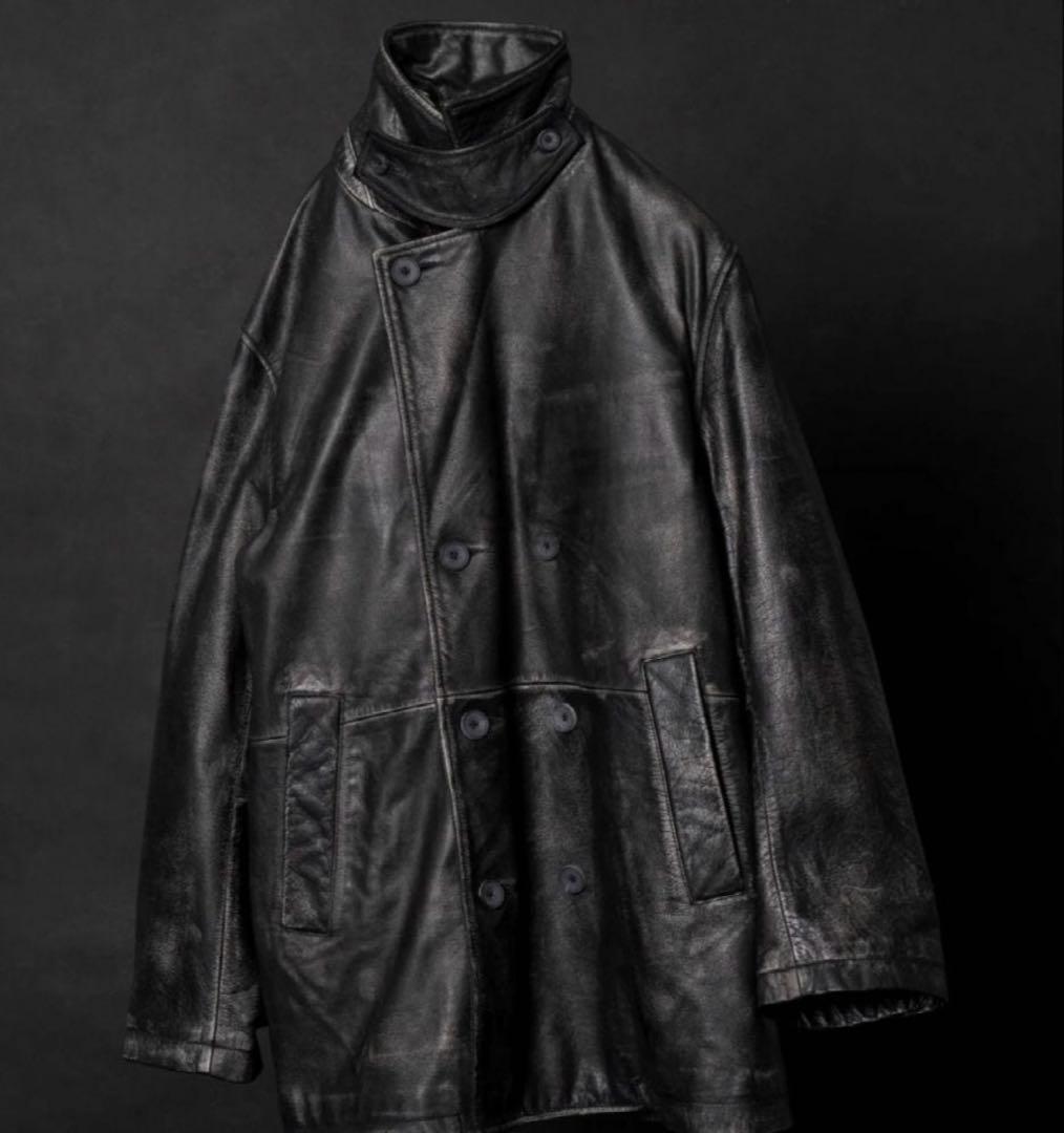 MAISON SPECIAL バッファローレザー コート/0/ブラック【美品】