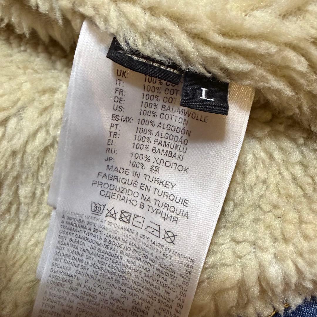 美品　DIESEL 裏ボア インディゴ デニムジャケット　L シェルパ