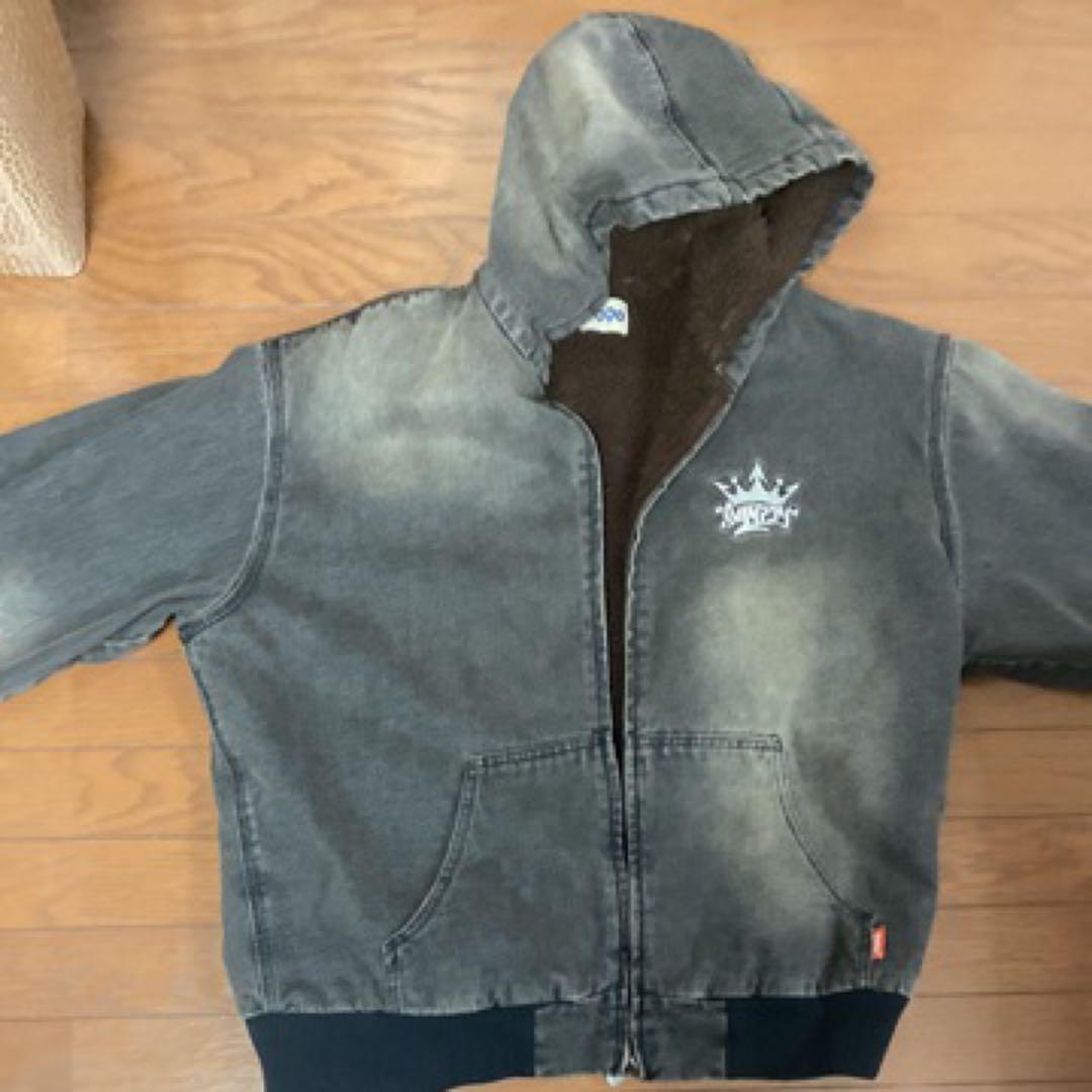 ジャケット・アウター 9090 King Logo Slub Denim Zip Hoodie XL