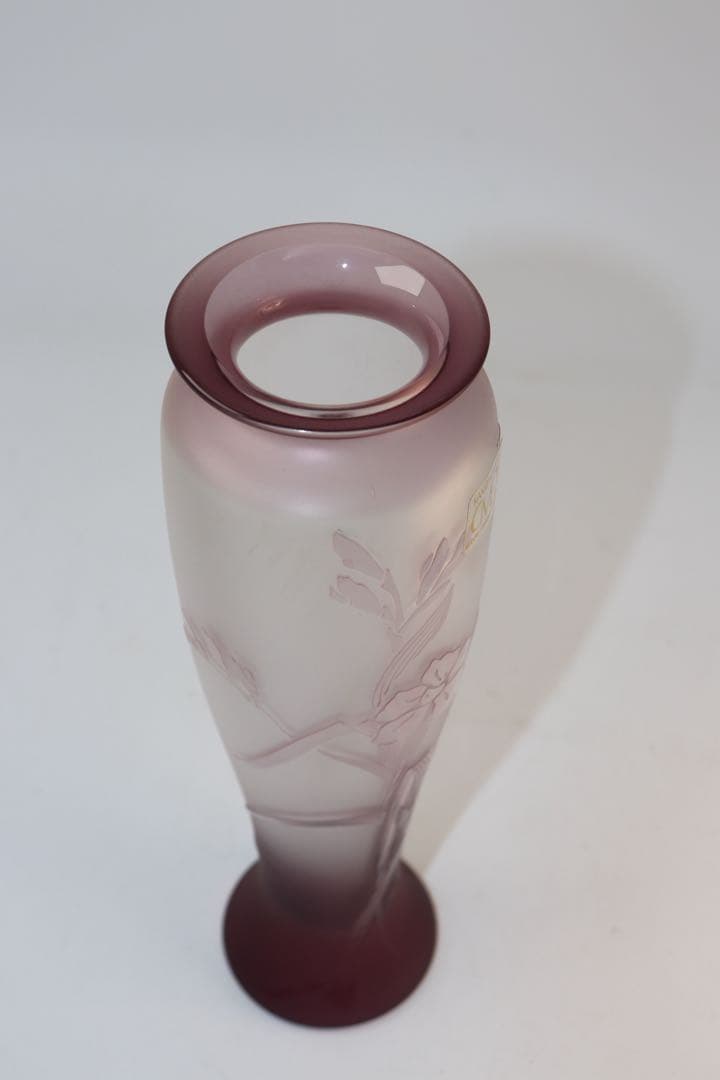 KAMEI GLASS 花瓶 グラデーションパープル 21cm