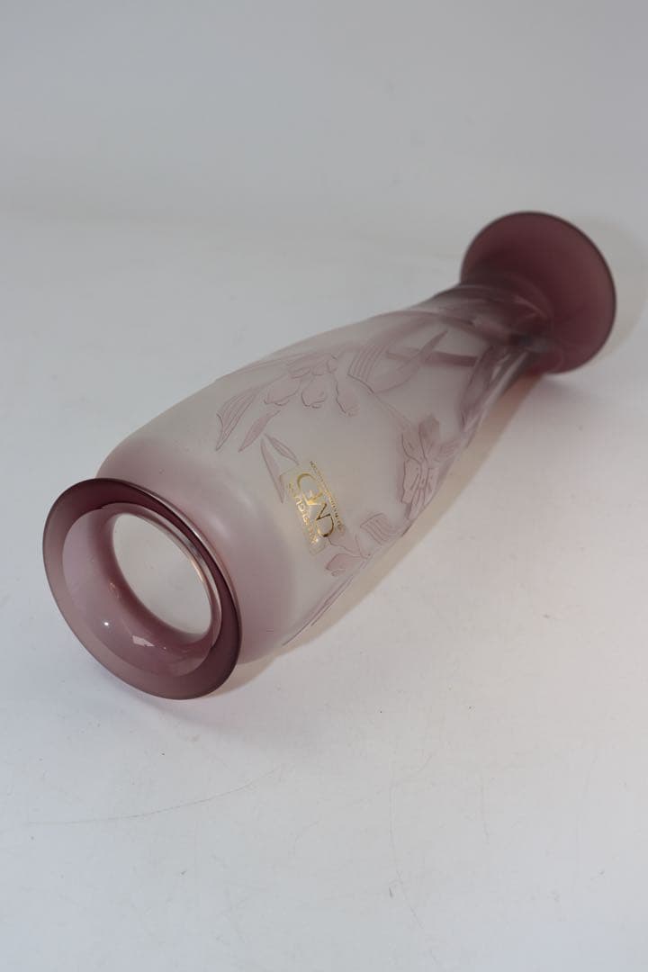 KAMEI GLASS 花瓶 グラデーションパープル 21cm