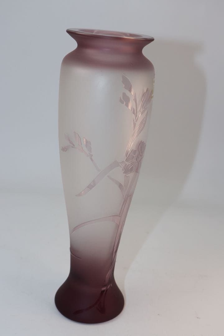 KAMEI GLASS 花瓶 グラデーションパープル 21cm
