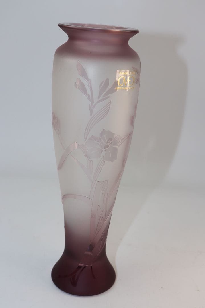 KAMEI GLASS 花瓶 グラデーションパープル 21cm