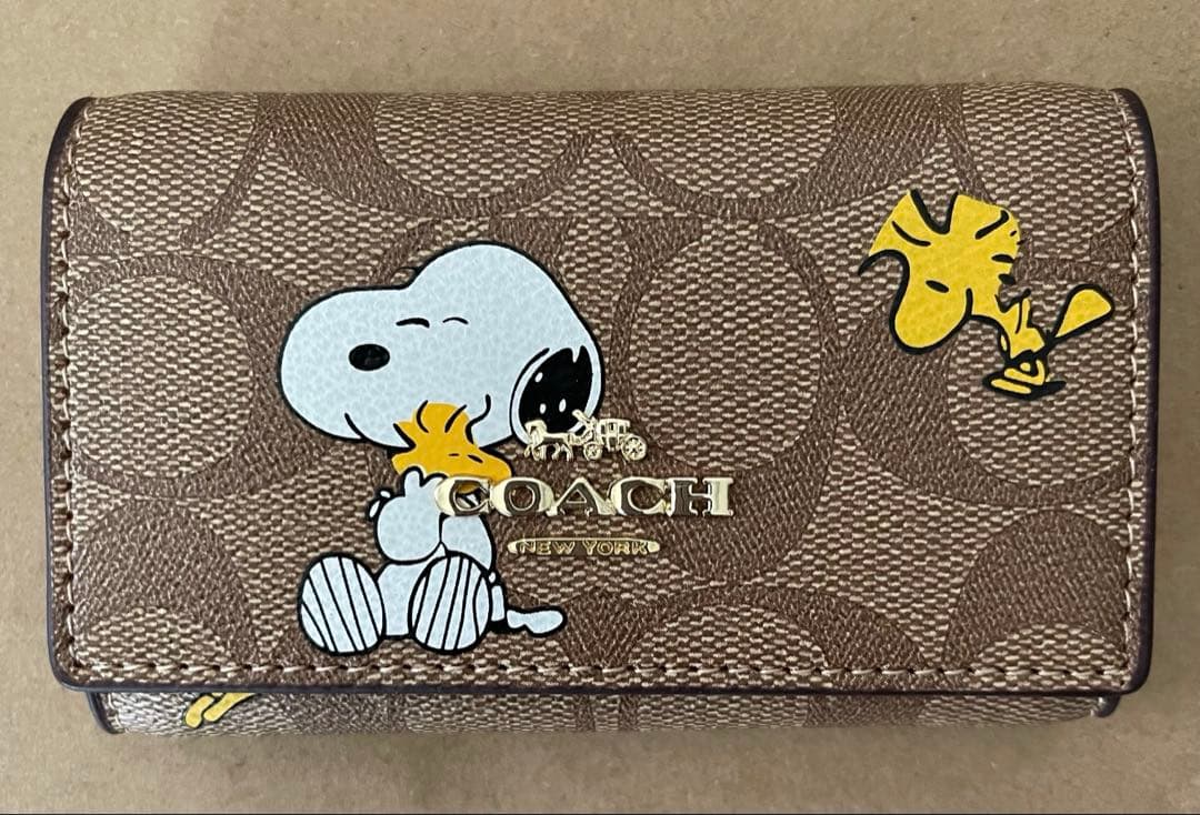 COACH コーチ キーケース　スヌーピーウッドストック