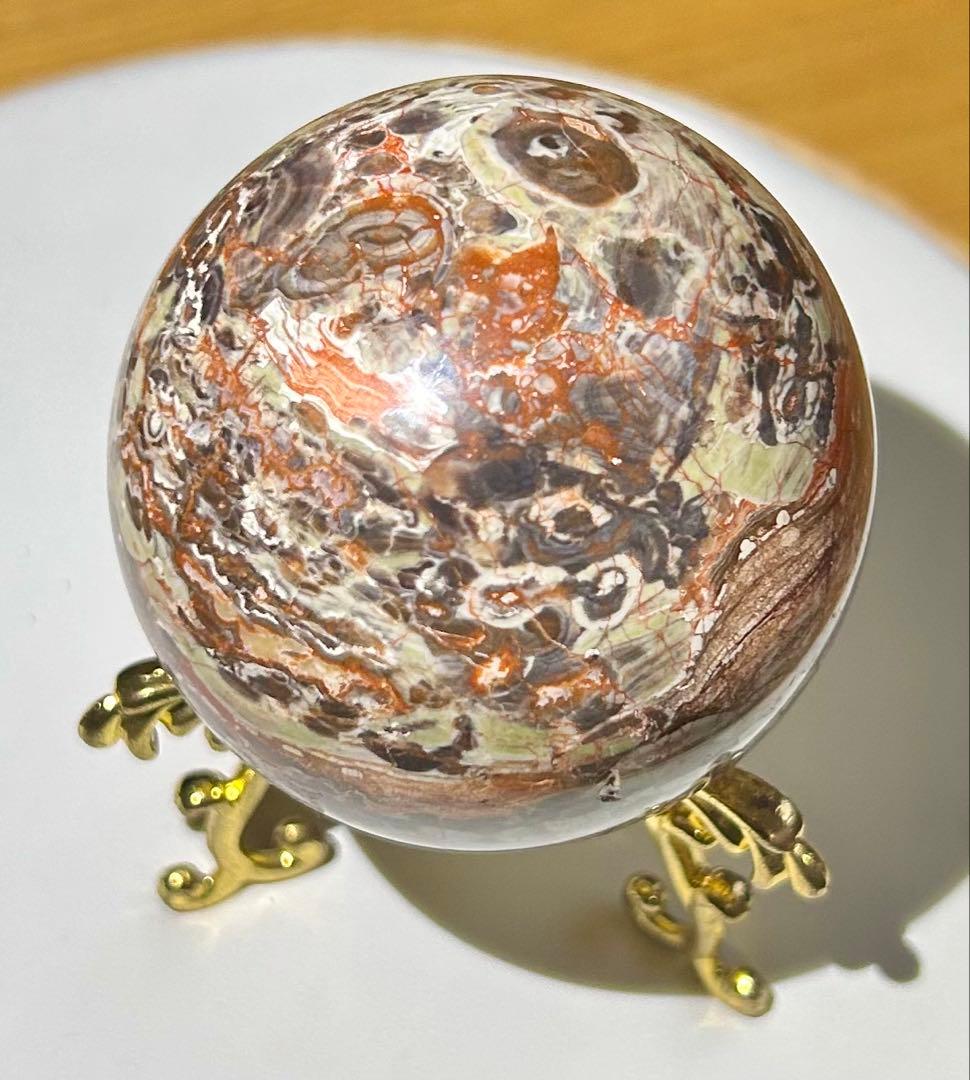 天然石 マネーアゲート スフィア タワー 等 全5点 繁栄・金運 新品未使用
