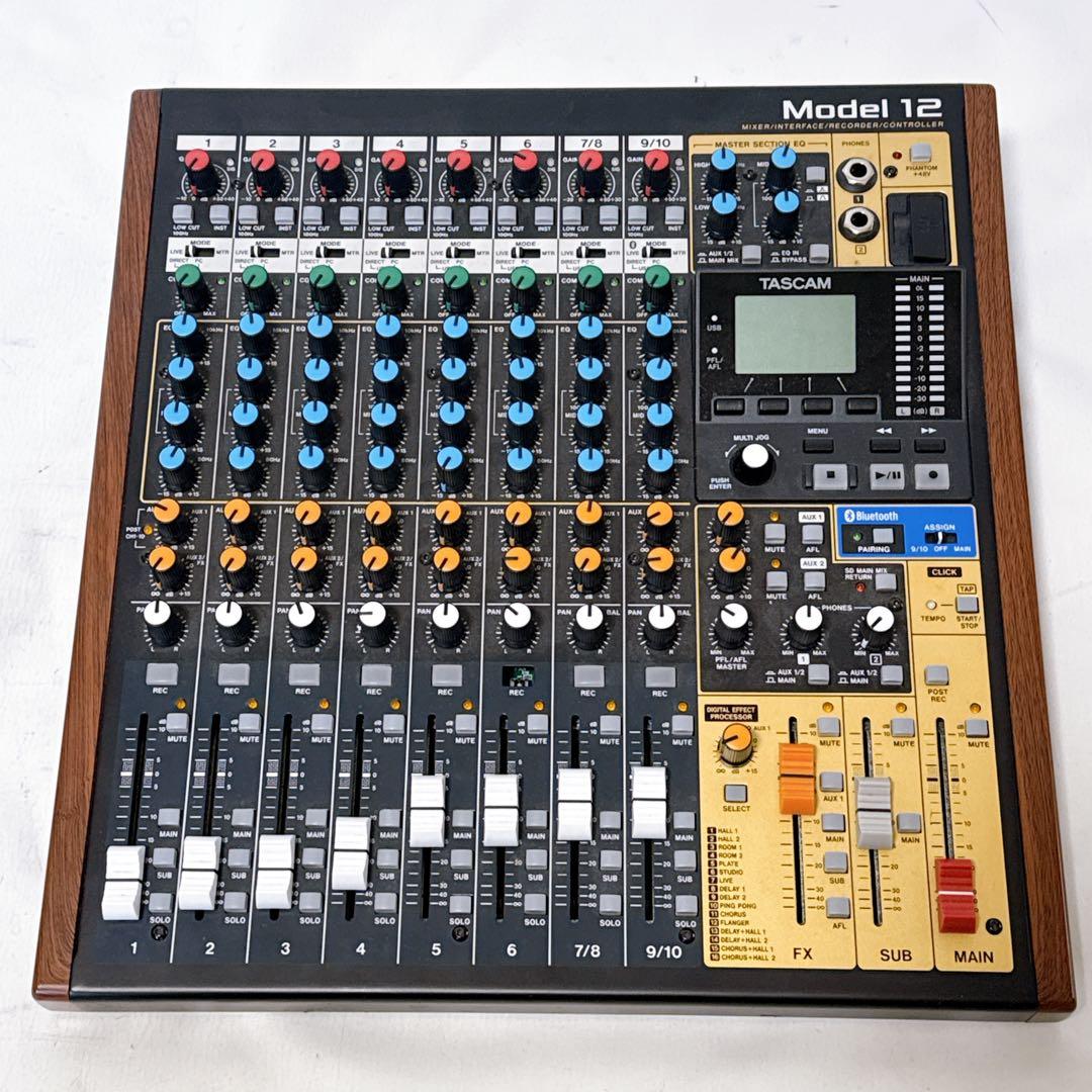 【動作品】TASCAM レコーディングミキサー MODEL12 ケース付属