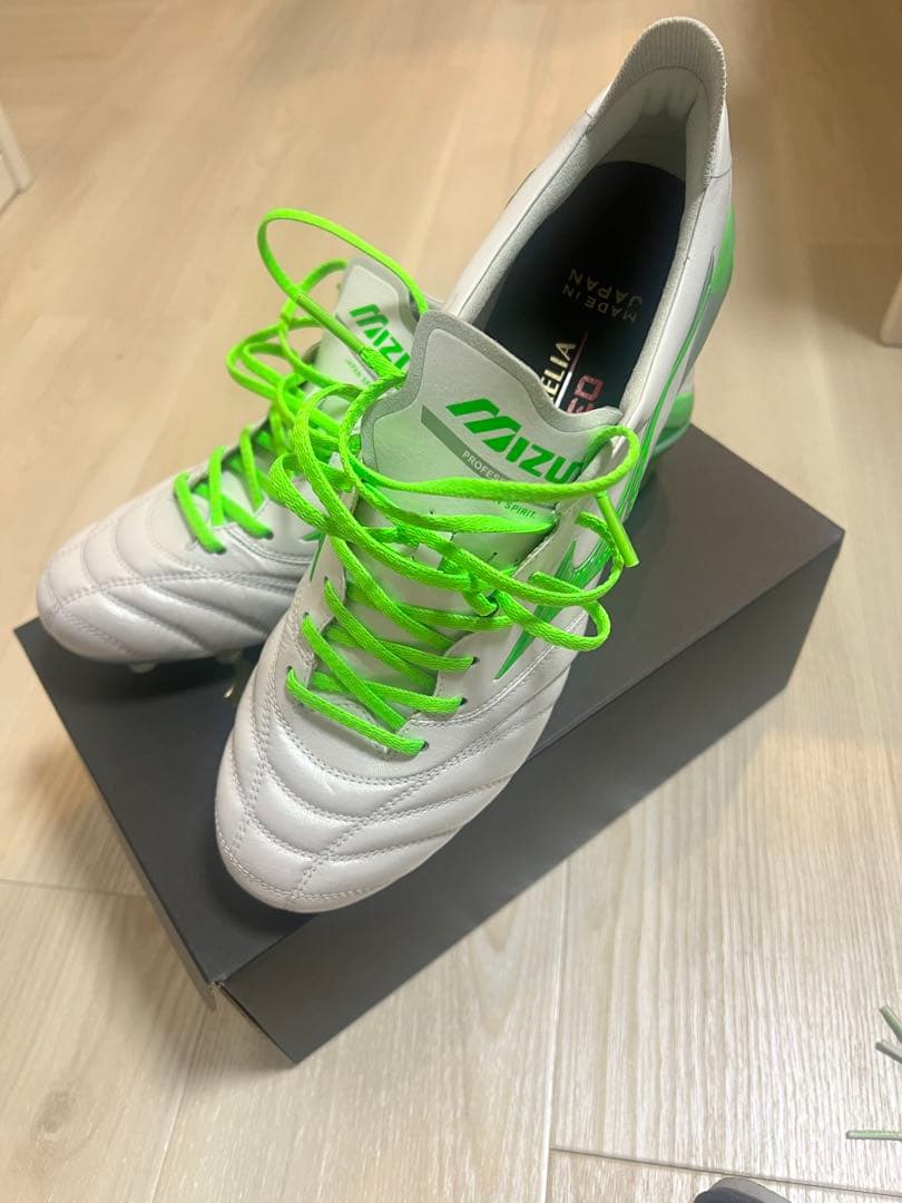Mizuno サッカーシューズ モレリアネオ 4 JAPANホワイト/グリーン