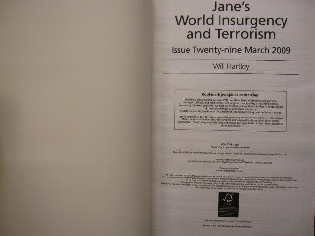 Jane’s World Insurgency and Terrorism