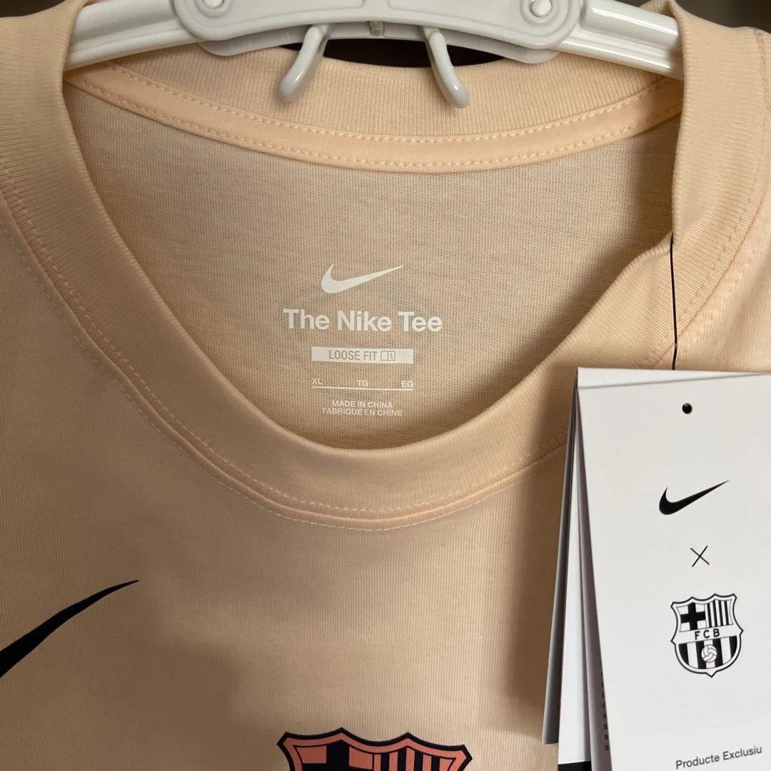 新品タグ付き　Nike FC Barcelona Tシャツ XL サーモンピンク