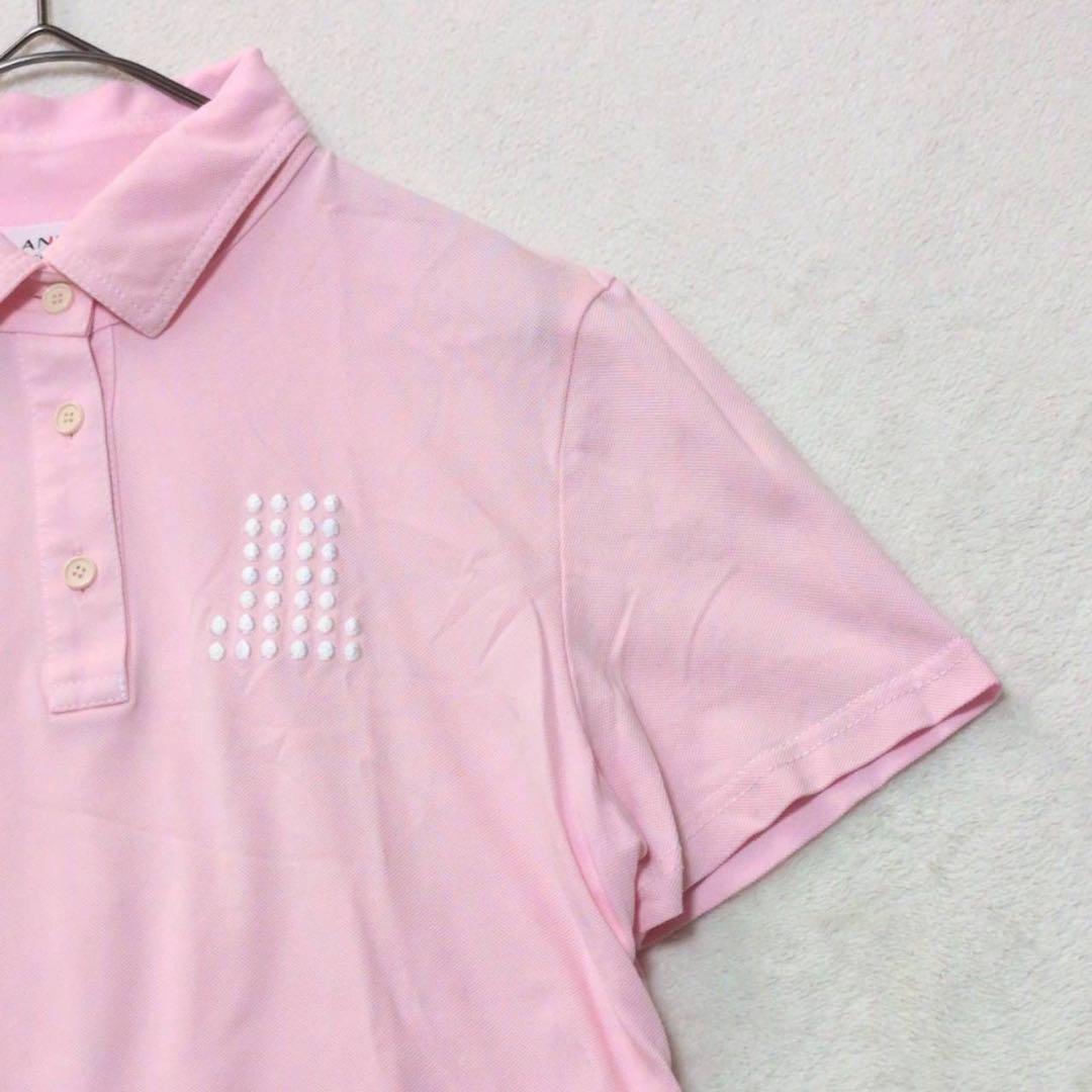 【LANVIN SPORT】ビーズ装飾 半袖ポロシャツ ゴルフウェア 38