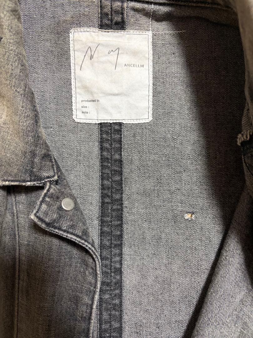 ANCELLM アンセルム DENIM COVERALL BLACK 25ss