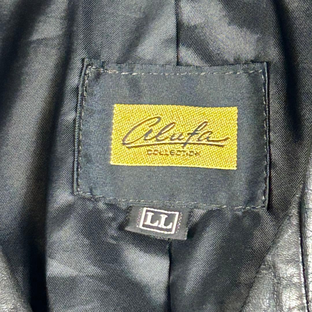 80s 日本製 牛革 レザートレンチコート 黒 LL オーバーサイズ 菅田将暉
