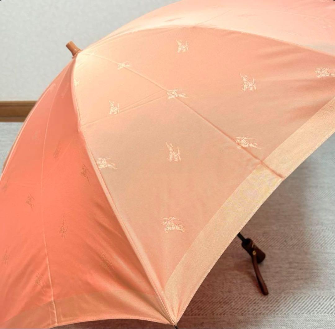 美品　Burberrys バーバリー　シャドーホース総柄　晴雨兼用折りたたみ傘