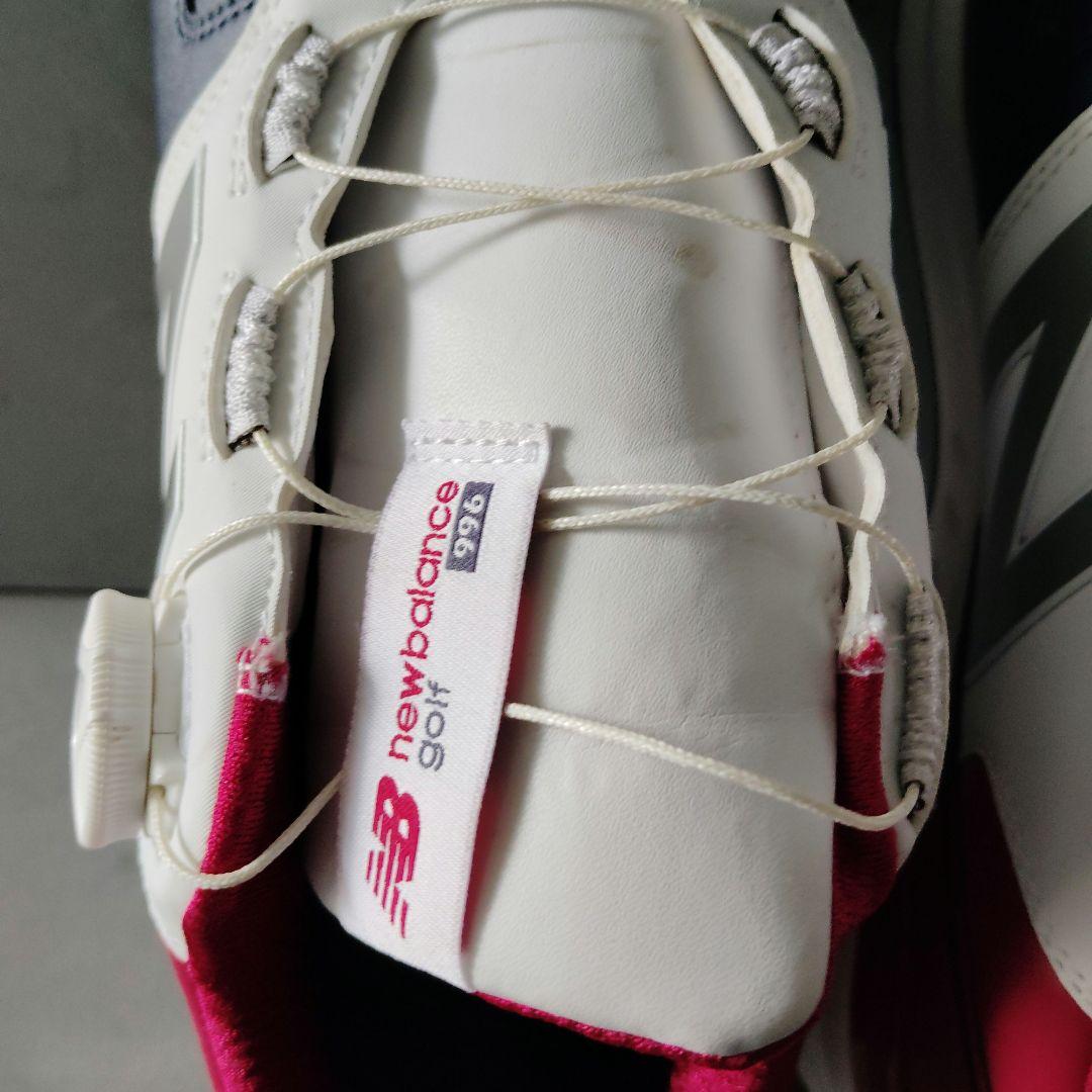 New Balance 996 ゴルフシューズ ホワイト/ネイビー/レッド
