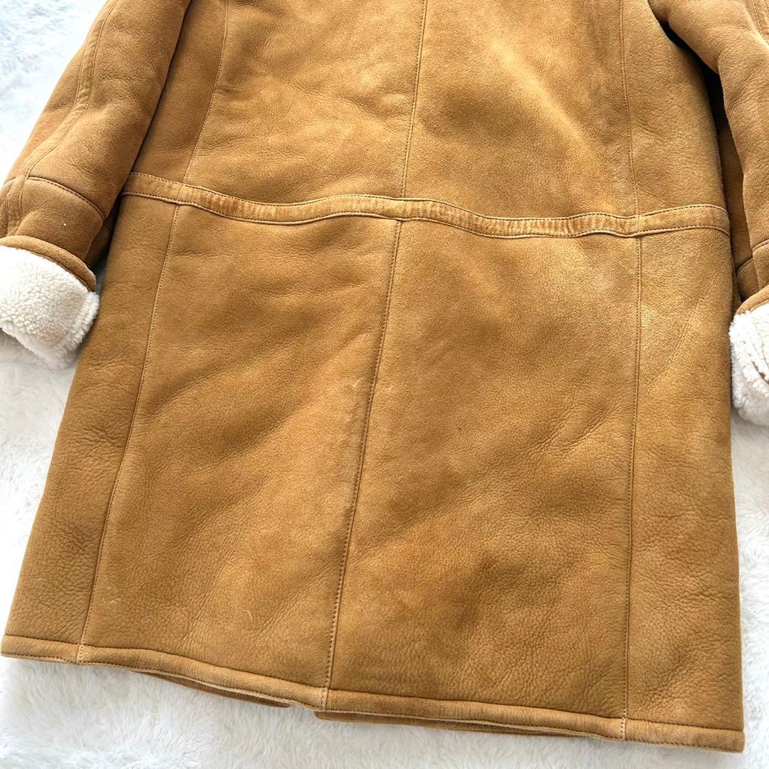 【美品】JOSEPH ジョゼフ ラムレザー ムートンコート メンズ46 ブラウン