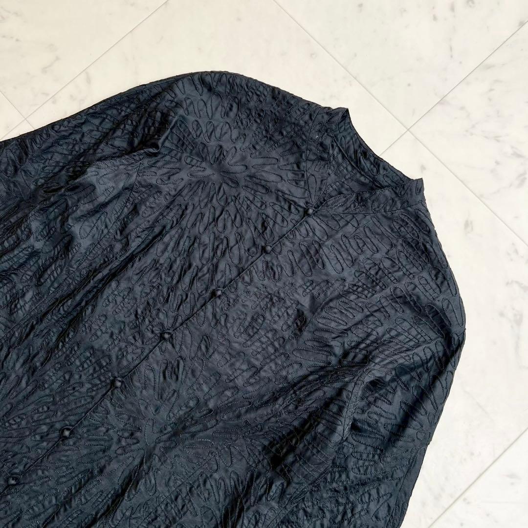 JURGEN LEHL シルク100% 波形 総刺繍ロングワンピース 羽織り