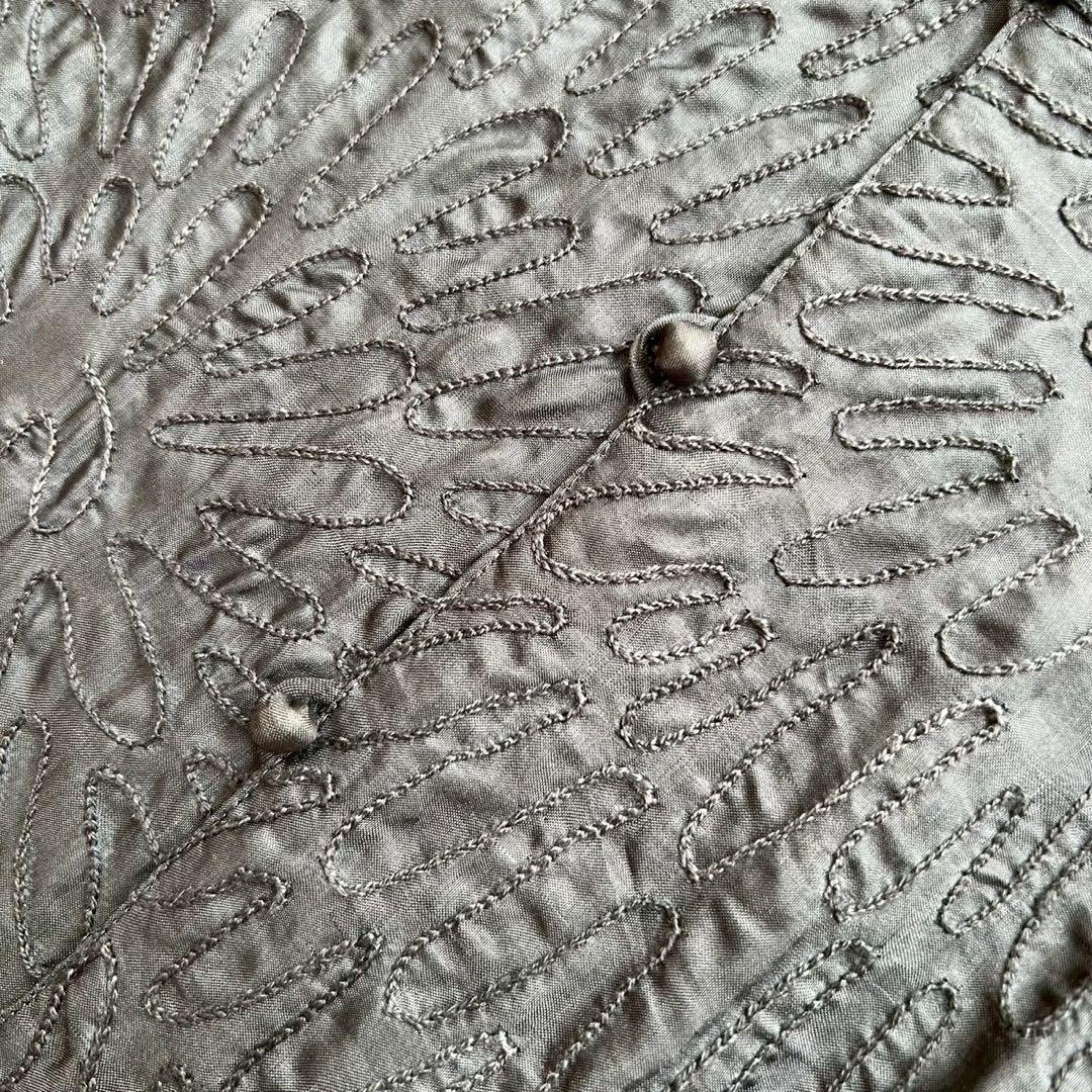 JURGEN LEHL シルク100% 波形 総刺繍ロングワンピース 羽織り