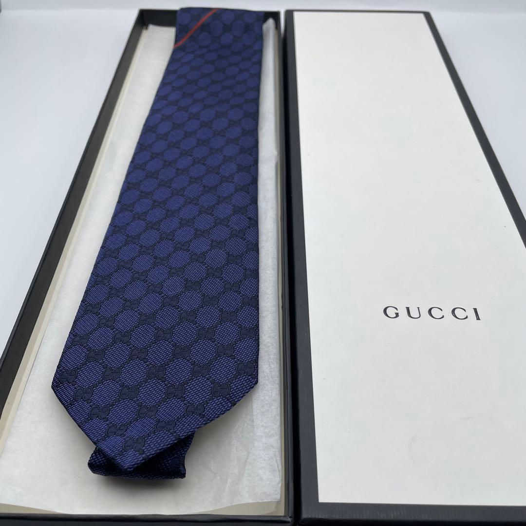✨極美品✨GUCCI ネクタイ 現行 GG柄 シェリーライン 蜂 bee 人気