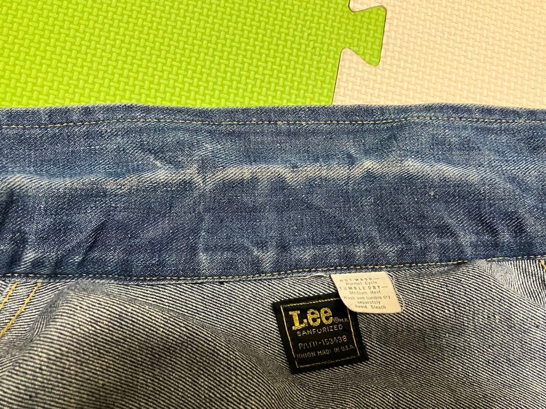 USA製 リーLee 220Jデニムジャケット　70年〜 縦落バリバリ濃紺　M