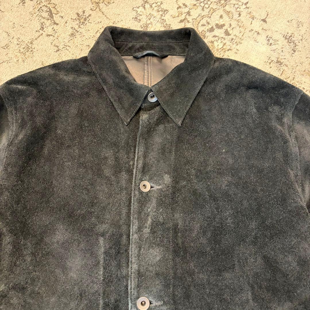 A VONTADE 牛革ブラック スエード カバーオール　40's