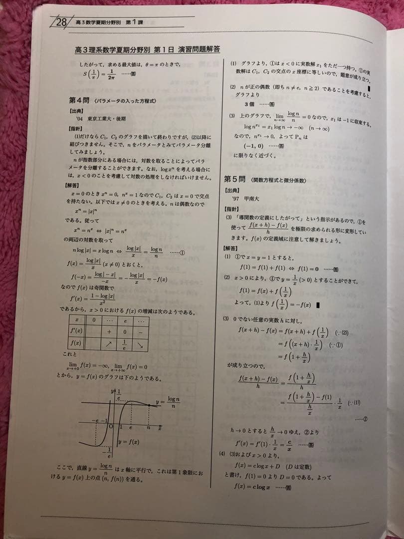 鉄緑会 高3 理系数学分野別 テキスト 2024 夏期 本田先生