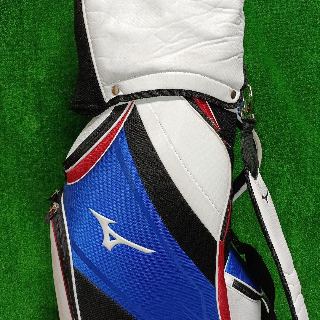 軽量 Mizuno キャディバッグ ホワイト/ブルー