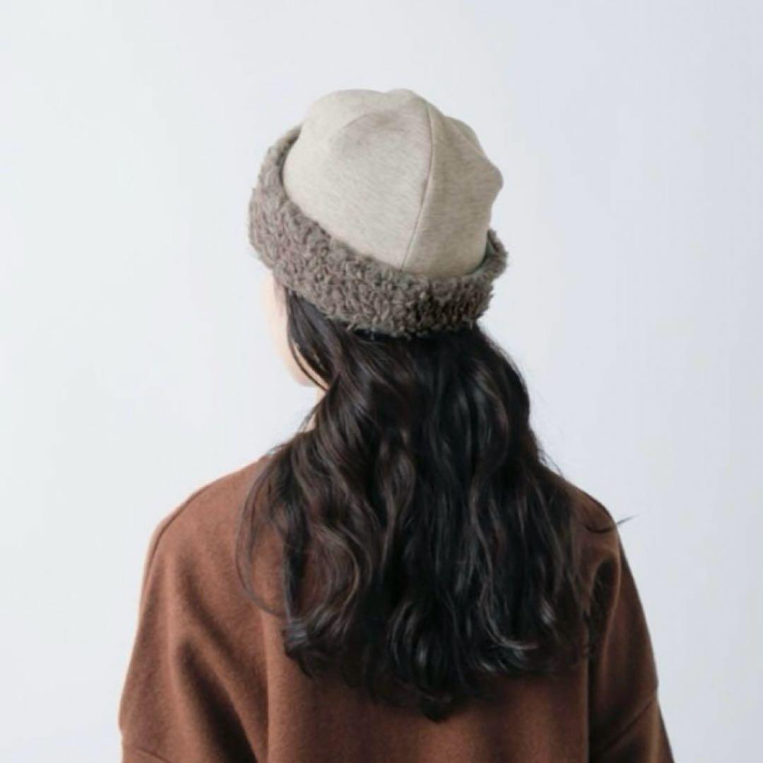 マチュアーハ　mature.ha ボアキャップ　ベージュ