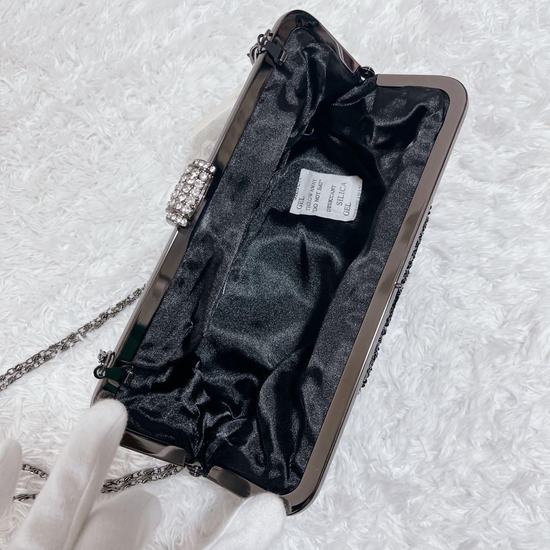 タグ付き新品✨23区　パーティバッグ　クラッチバッグ　黒　ビジュー　結婚式