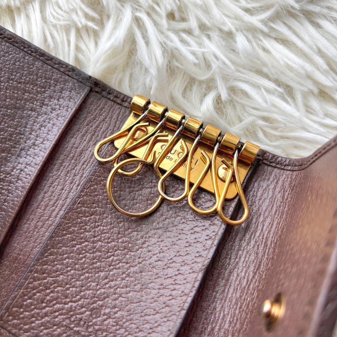 付属品完備✨ GUCCI 6連キーケース オフィディア シェリーライン gg柄