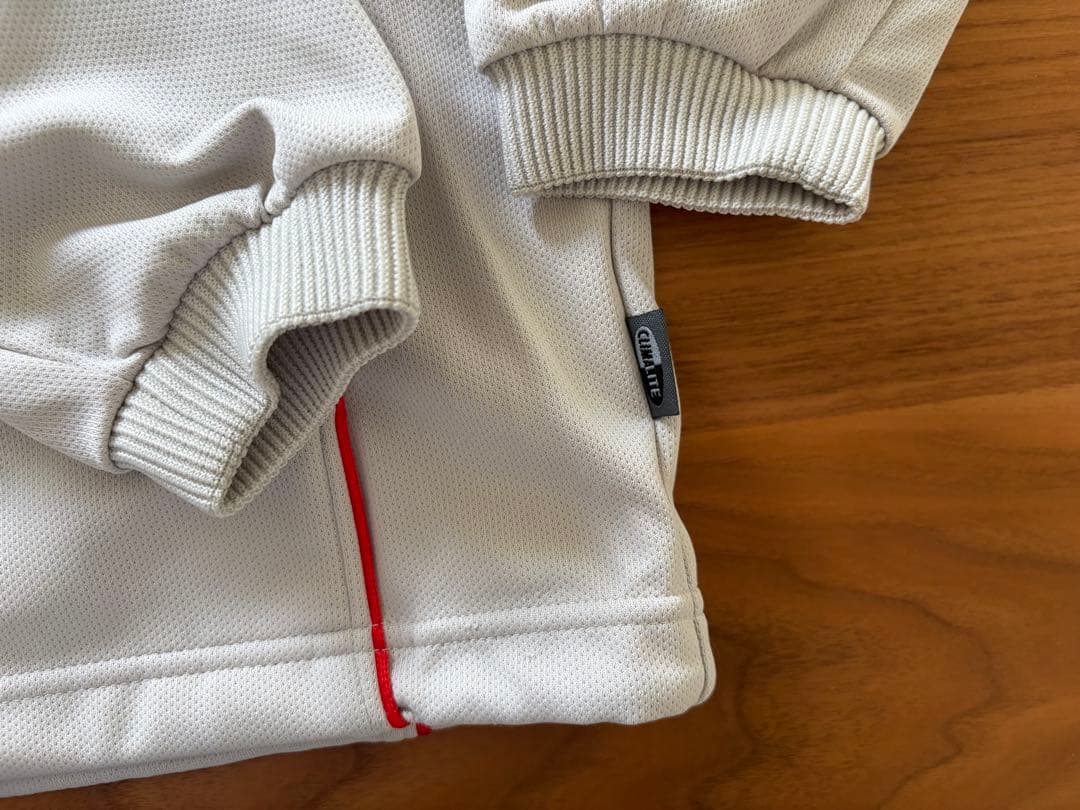 美品 adidas アディダス ジャージ上下セット アイボリー×レッド Lサイズ
