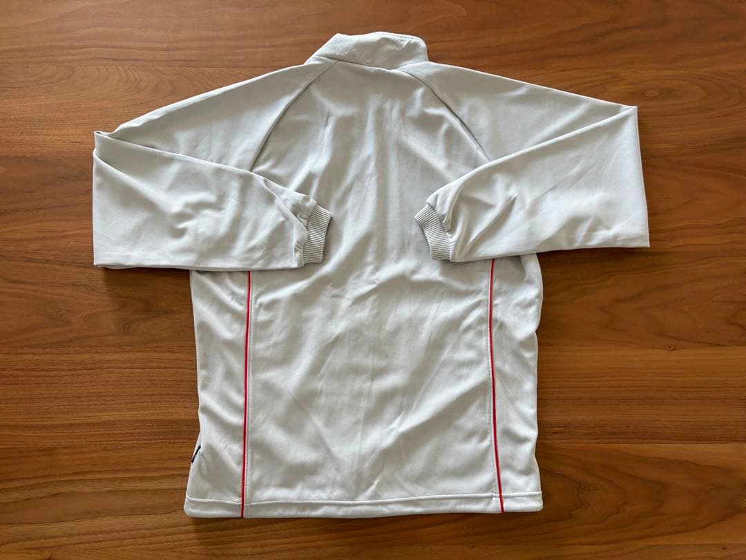 美品 adidas アディダス ジャージ上下セット アイボリー×レッド Lサイズ