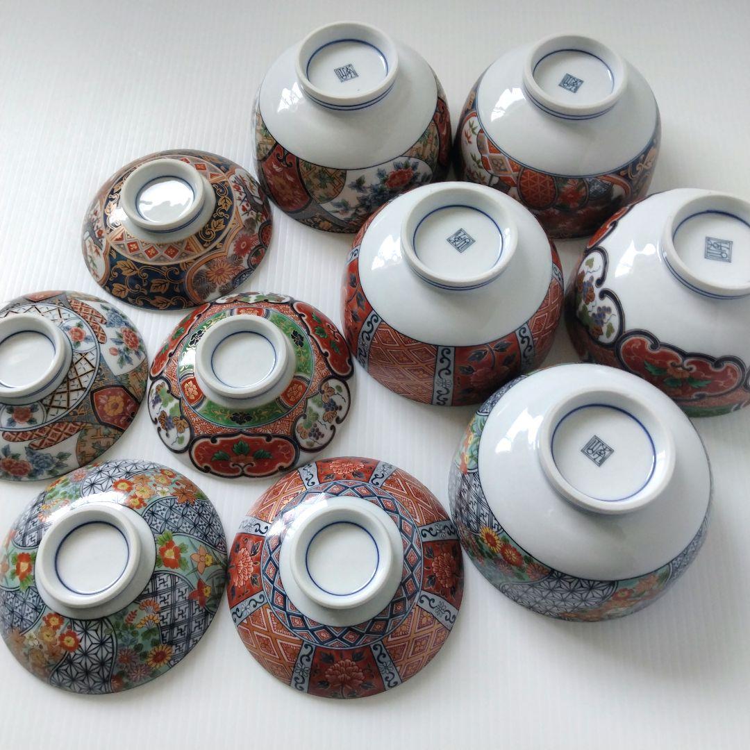 古伊万里 有田焼 南山窯 絵替わり 金彩 色錦 金襴手 蓋付き どんぶり 丼物