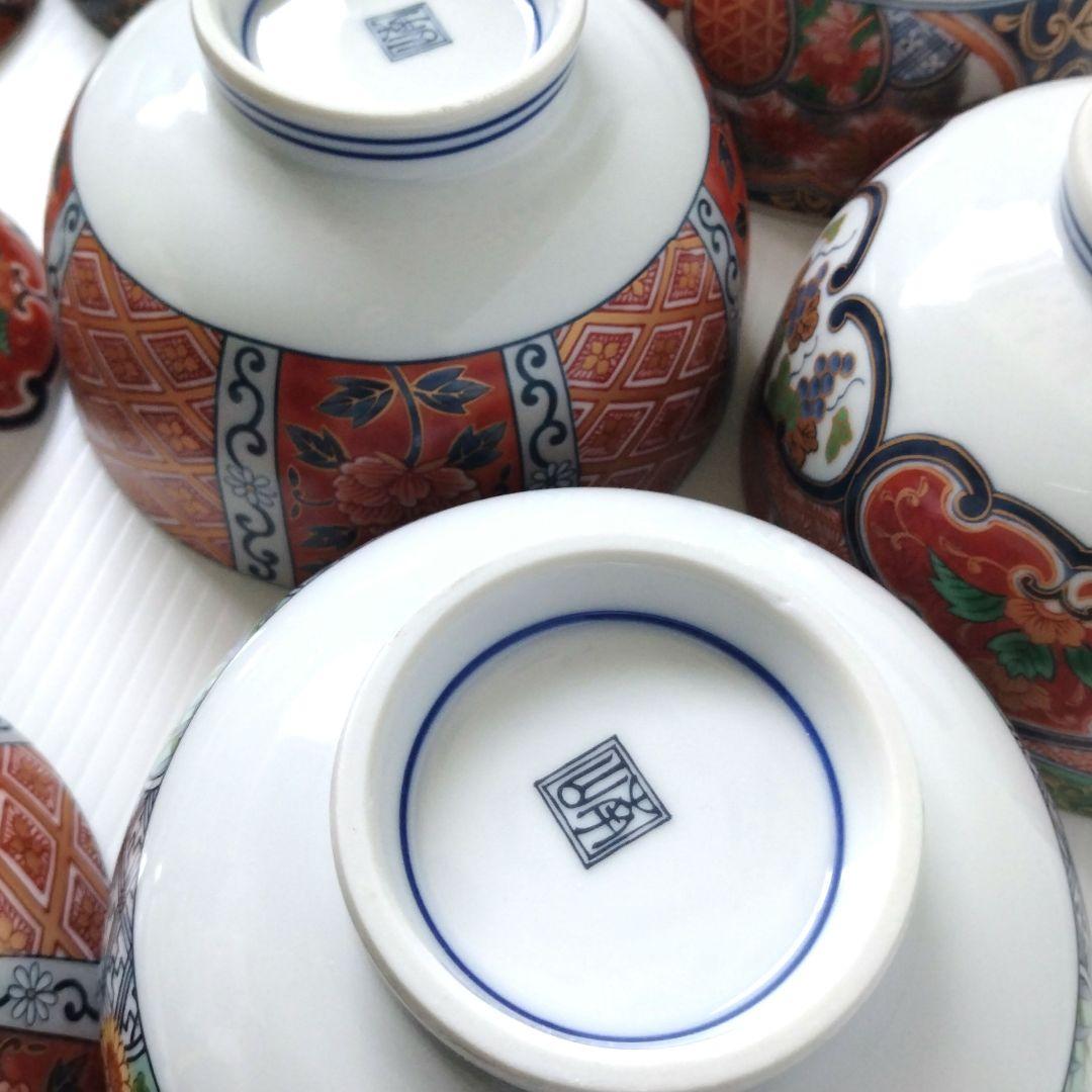 古伊万里 有田焼 南山窯 絵替わり 金彩 色錦 金襴手 蓋付き どんぶり 丼物