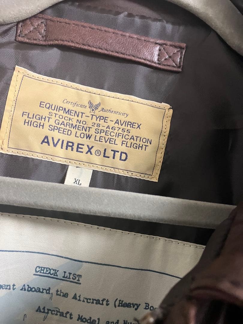 AVIREX LTD A-2フライトジャケット XL ブラウン