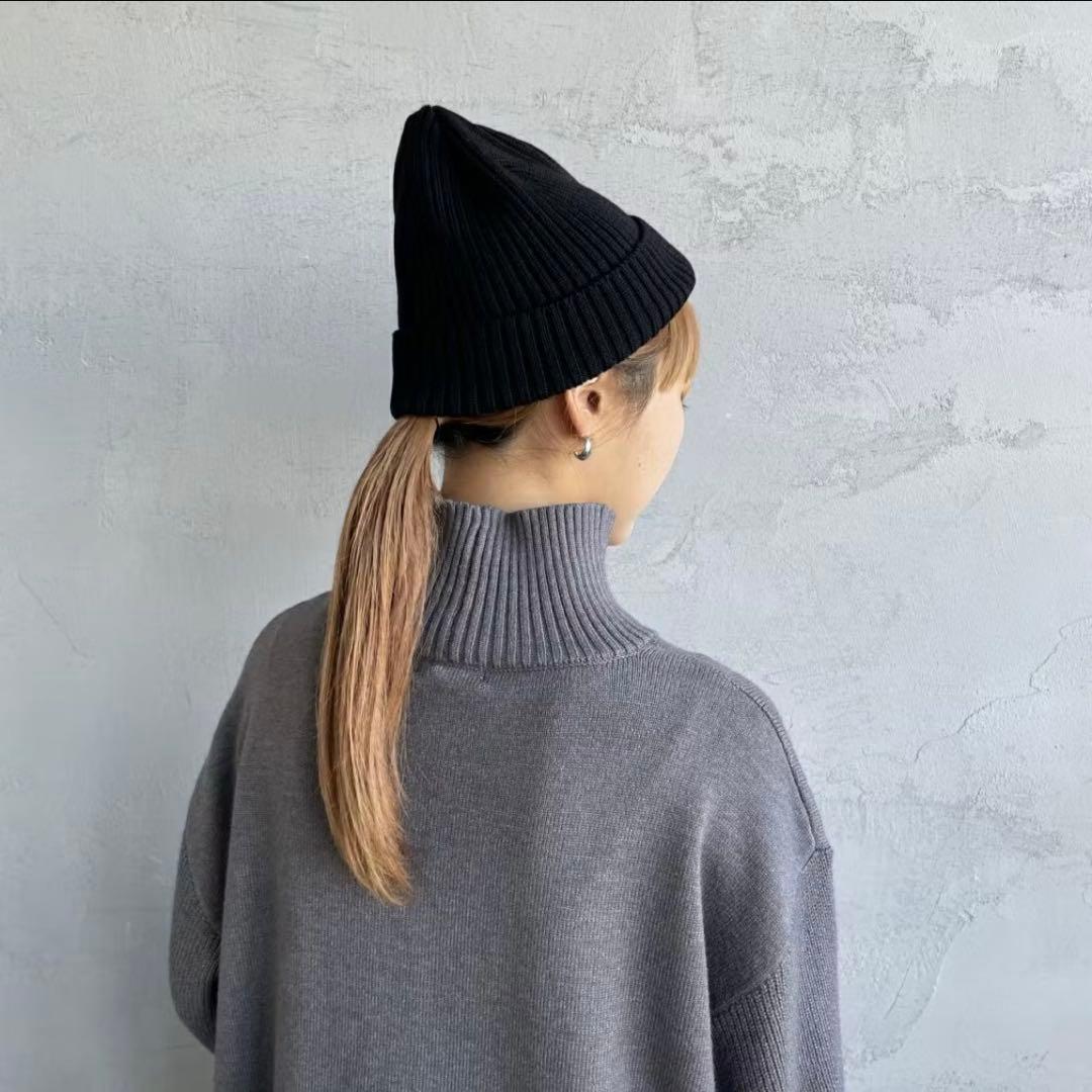 【新品】ダントン　ニット帽　ニットキャップ　ブラック　黒