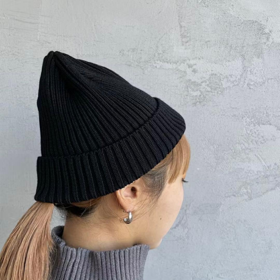【新品】ダントン　ニット帽　ニットキャップ　ブラック　黒