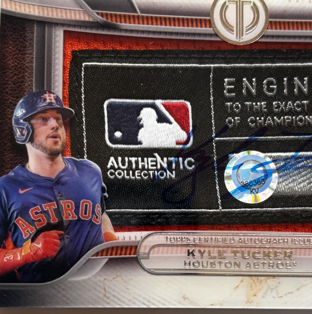 記念グッズ Kyle Tucker MLB Full Logo Patch Auto 1/1