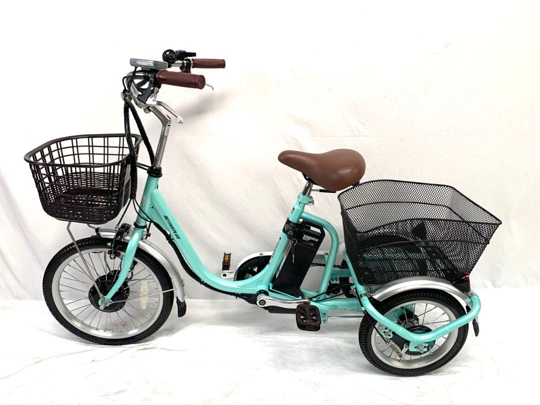 【即乘】送料無料 電動アシスト三輪自転車 5.8Ah 18-16インチ動作確認済