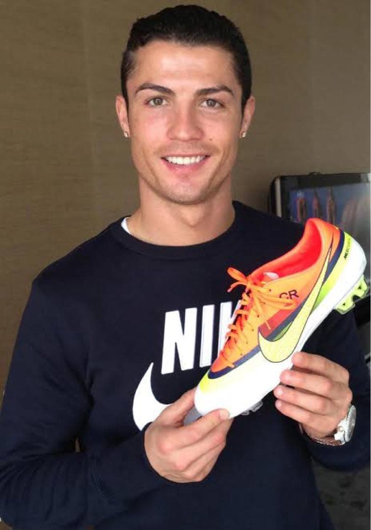 CR7 マーキュリアル ヴェイパー IX HG-V ACC(ホワイト×オレンジ)