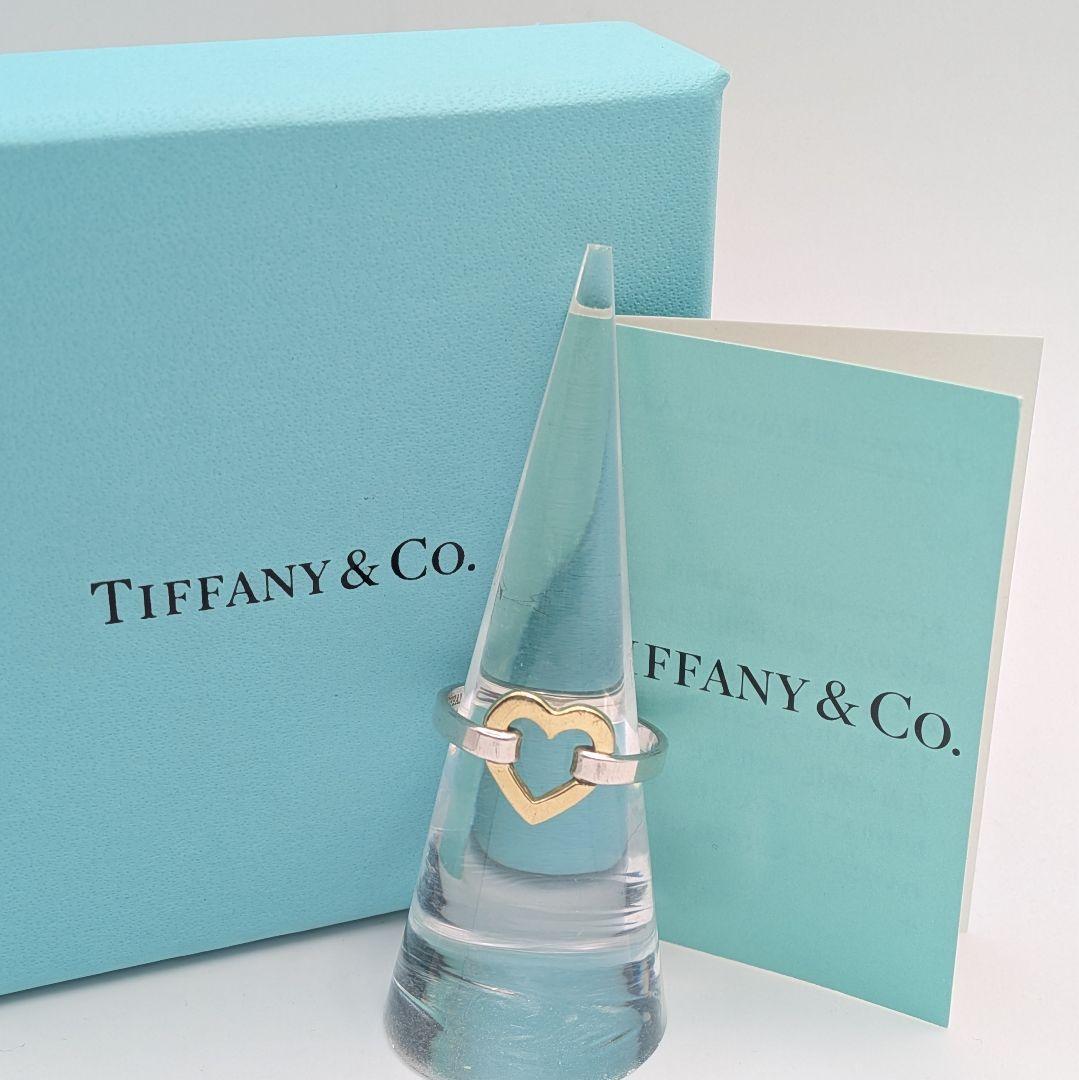 TIFFANY ティファニー コンビ 750 925 ハート リンク リング