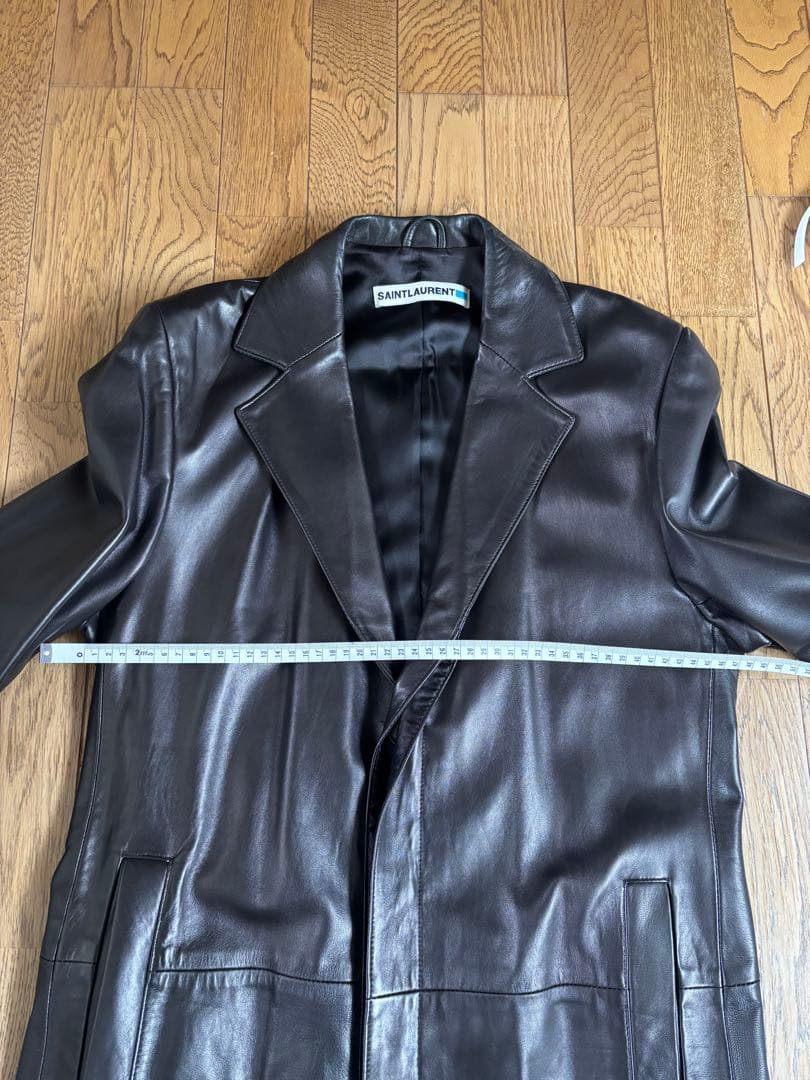SAINTLAURENT 福助タグ　牛革100% 紳士コート　レザーコート
