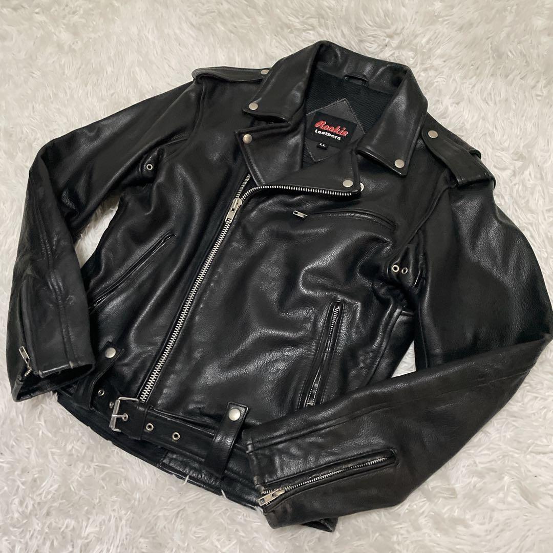 良品✨Rookie Leathers ダブルライダース　牛革　XL