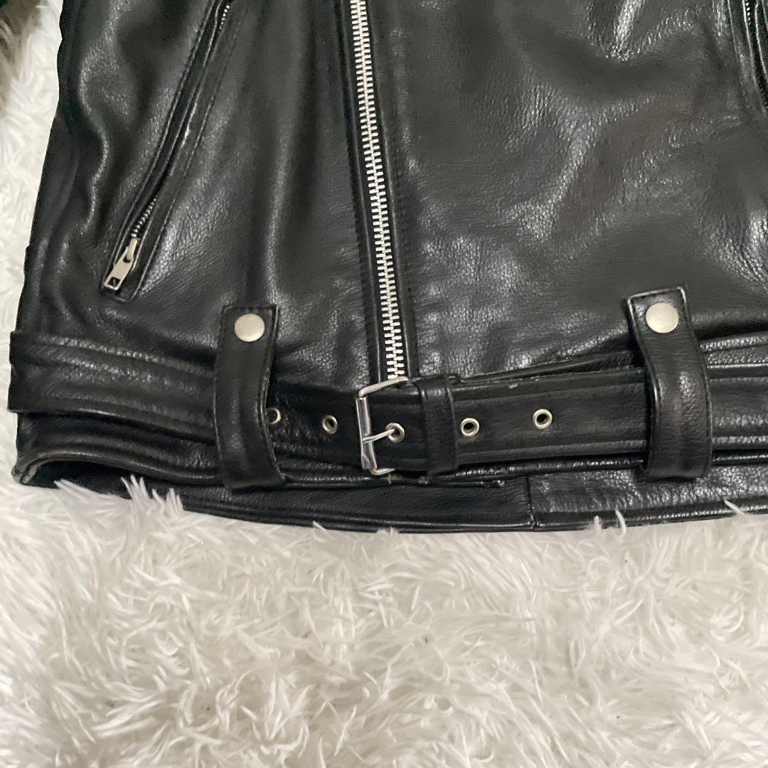 良品✨Rookie Leathers ダブルライダース　牛革　XL